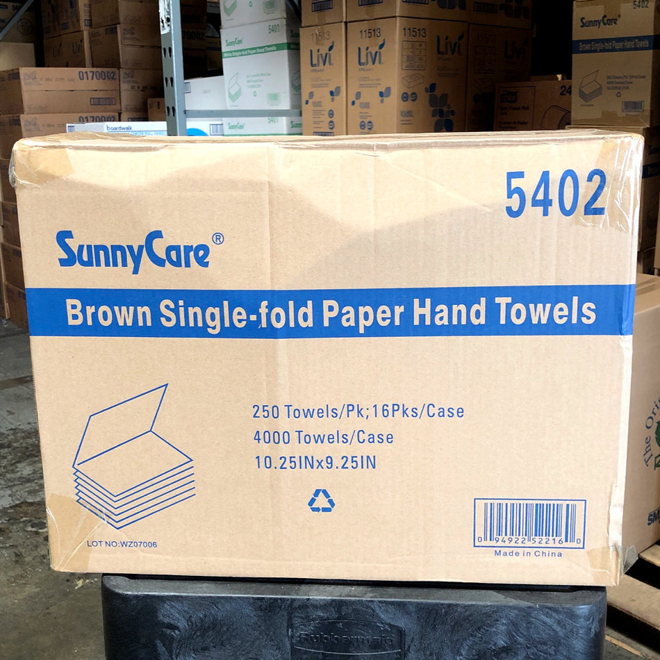 NATURAL SINGLEFOLD TOWELS (BROWN) 4000/CS