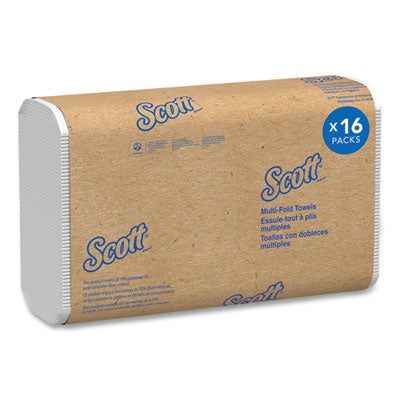 SCOTT 1804 Essential Multi Fold Paper Towels,1-Ply, White, 250x16/case (4000) (40% POST CONSUMER CONTENT) ( 1804 )