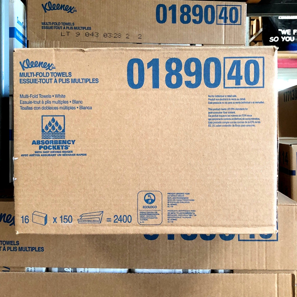 KLEENEX 1890 ULTRA PREMIUM MULTIFOLD TOWELS BLEACHED 2400/CS