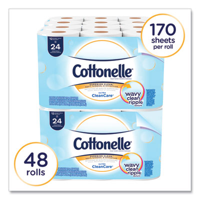 KLEENEX COTTONELLE CLEANCARE ULTRA TOILET PAPER 48x170/CS ( 12456 )