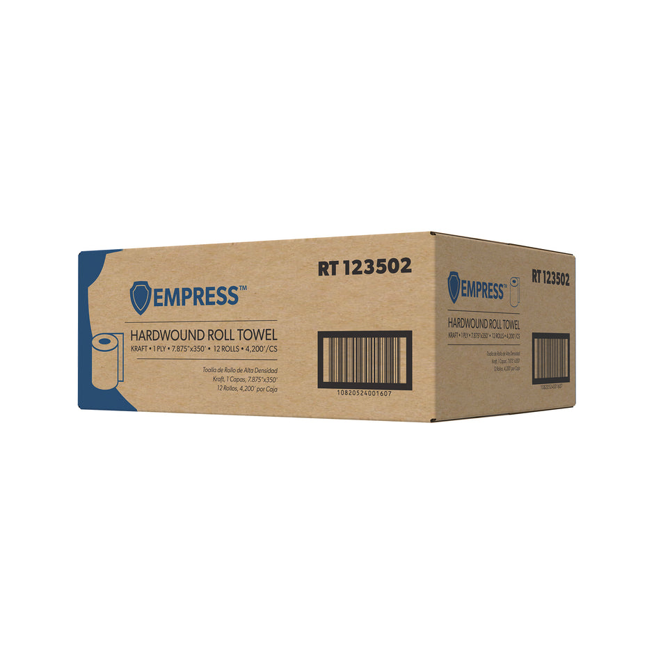 NATURAL HARDWOUND ROLL TOWEL  12X350'/CS (BROWN) EMPRESS
