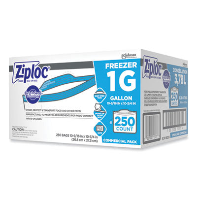 GALLON SIZE ZIPLOC FREEZER BAGS 250/CASE