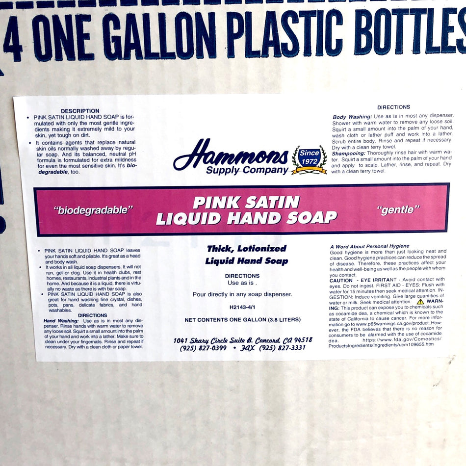 PINK SATIN LIQUID HAND SOAP