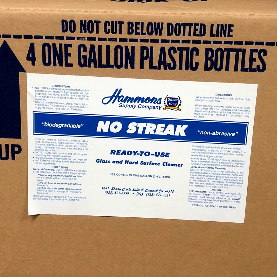 NO STREAK GLASS CLEANER (RTU)