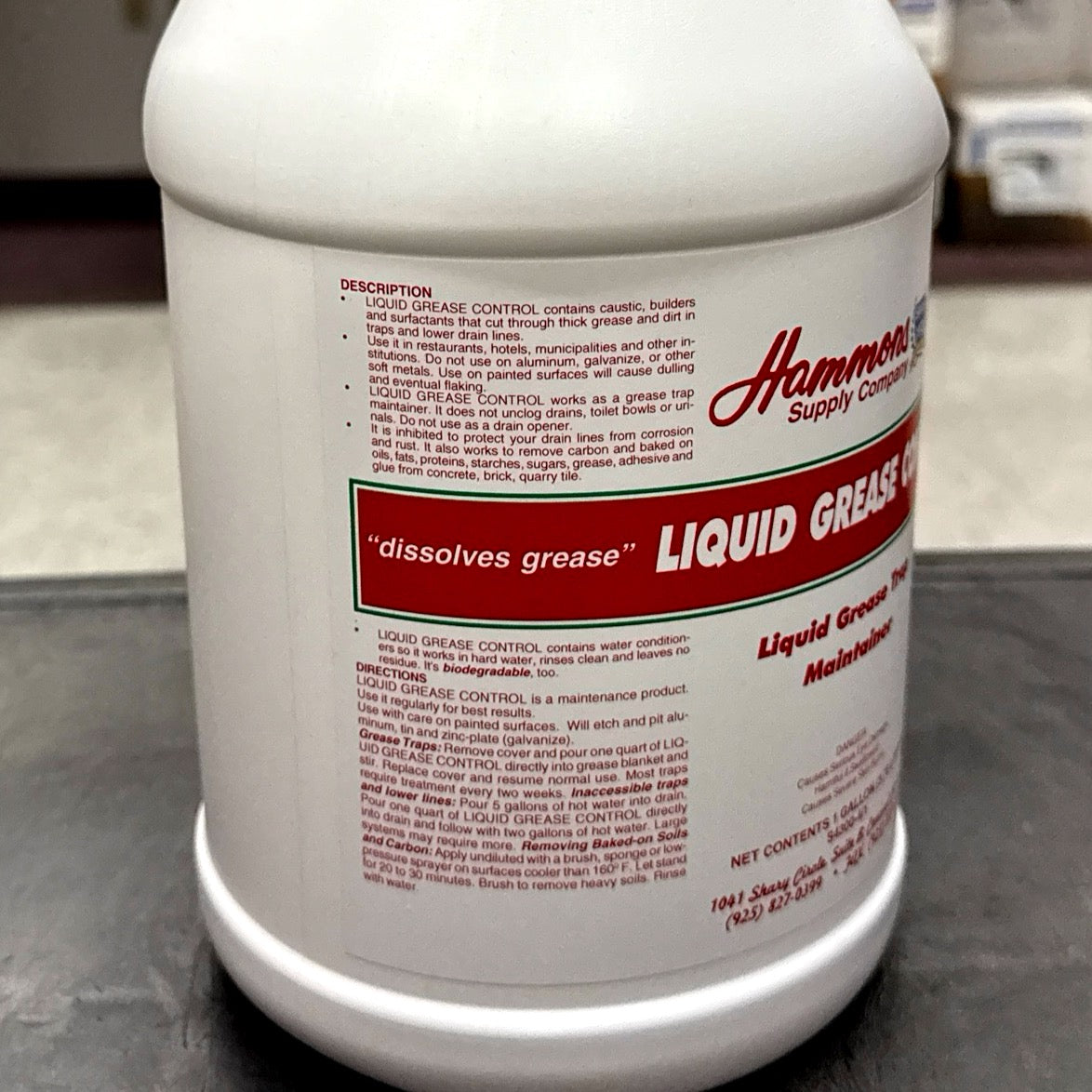 LIQUID GREASE CONTROL (SUPER H.D. HOOD & KITCHEN DEGREASER) (GALLON) ( HSC ) - Hammons Supply Company LLC