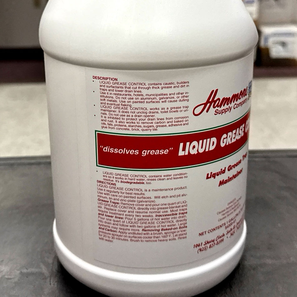 LIQUID GREASE CONTROL (SUPER H.D. HOOD & KITCHEN DEGREASER) (GALLON) ( HSC ) - Hammons Supply Company LLC