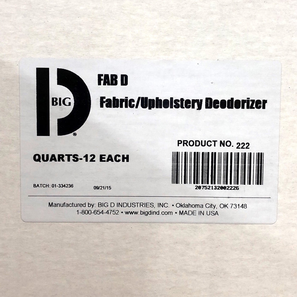FAB D FABRIC & UPHOLSTERY DEODORIZER ( QUART )
