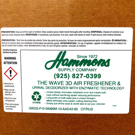 WAVE DEODORANT URINAL SCREENS CITRUS SCENT 10/BOX ( YELLOW )