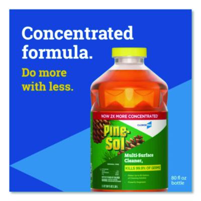 PINE-SOL Original Pine Scent CloroxPro Multi-Surface Cleaner Disinfectant Concentrated, 3x80 oz /cs (60606)