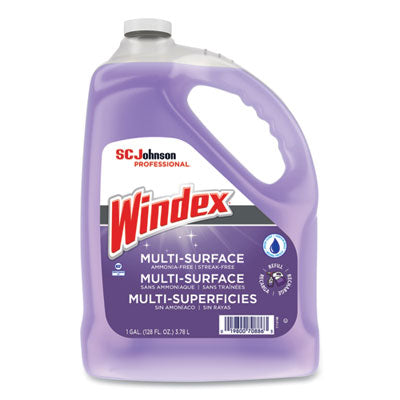 WINDEX Non-Ammoniated Glass/Multi Surface Cleaner, Pleasant Scent, 128 oz