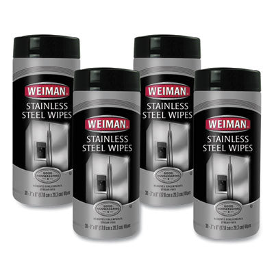 Stainless Steel Wipes, 7 x 8, 30x4/CASE