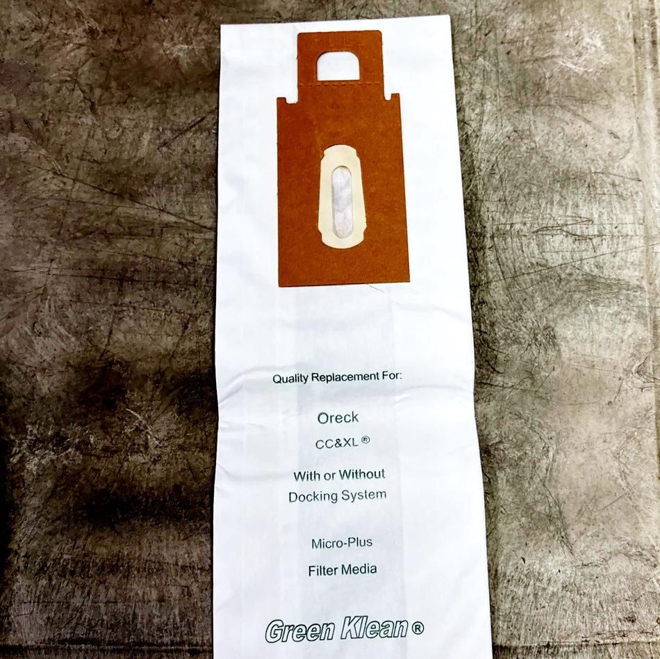 PAPER FILTER BAGS FOR ORECK STYLE CC & XL UPRIGHT VACS, 8/PKG