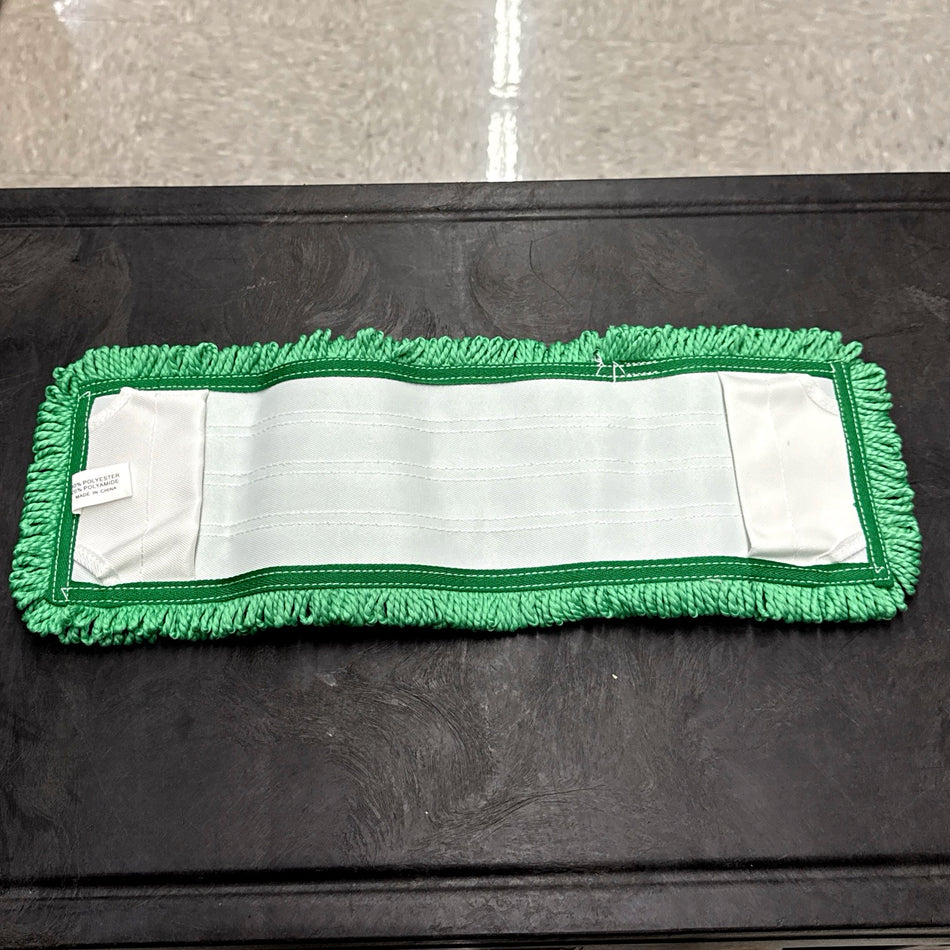 18" GREEN MICROFIBER POCKET MOP ( LOOPED END )