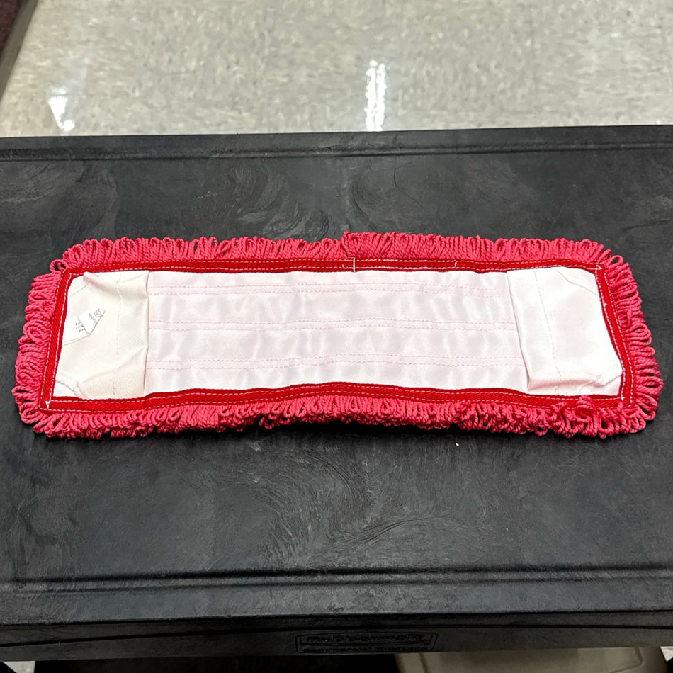 18" RED MICROFIBER POCKET MOP ( LOOPED END )