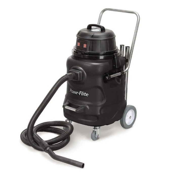 POWR-FLITE PF58 20 GAL DUAL MOTOR POLY TANK WET & DRY VACUUM W/TOOLS