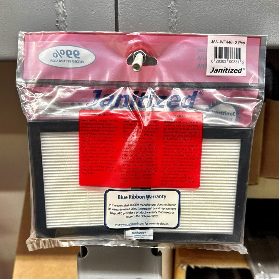 HEPA Filter for ProTeam * Super Coach * Pro 6 Qt. & 10 Qt. , GoFree * Pro & ProVac (2 FILTERS PER PACKAGE)  (107315)