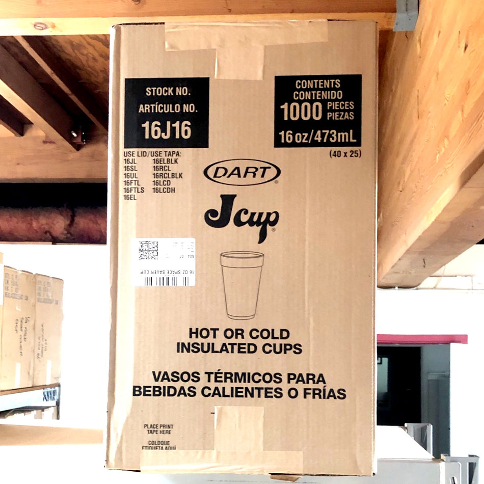16 OZ DART 16J16 STYRO FOAM CUP 1000/CS