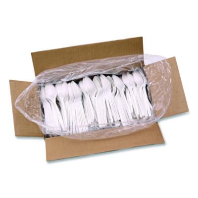 MEDIUM DUTY WHITE PLASTIC SPOONS 1000/CS