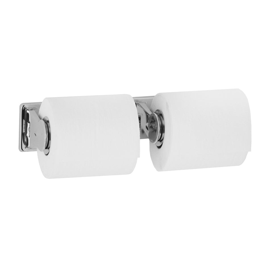 B265 CHROME DUAL ROLL SELF LOCKING TOILET PAPER DISPENSER (RT23)