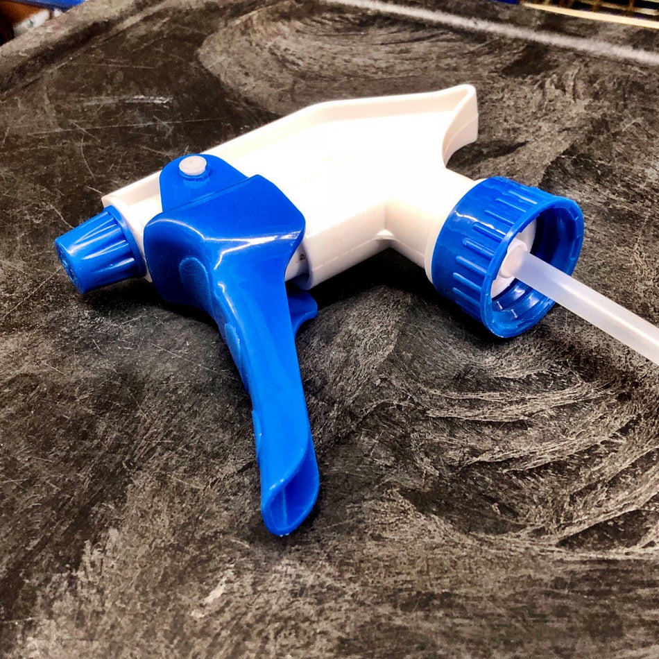 HIGH OUTPUT TRIGGER SPRAYER WITH 9" TUBE (BLUE/WHITE)