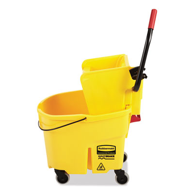 RUBBERMAID WAVEBRAKE 2.0 BUCKET & SIDE PRESS WRINGER COMBO YELLOW