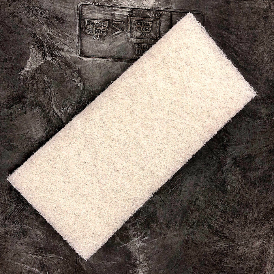 4X10 WHITE UTILITY PAD, LIGHT DUTY