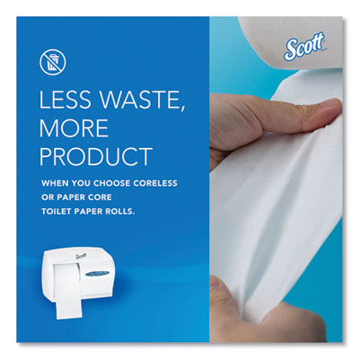 SCOTT 09605 CORELESS SIDE BY SIDE TP DISPENSER WHITE
