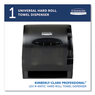 Kimberly-Clark Professional LEVERMATIC UNIVERSAL ROLL TOWEL DISPENSER BLACK (1.75") ( 09765 )