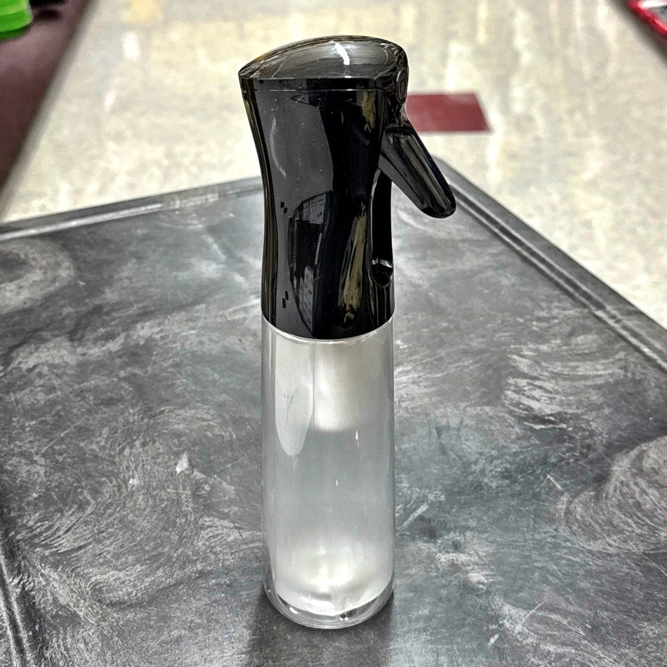 BLACK EZ Mist, a refillable 10oz bottle / sprayer combo that provides an aerosol-type mist without any chemical propellants.