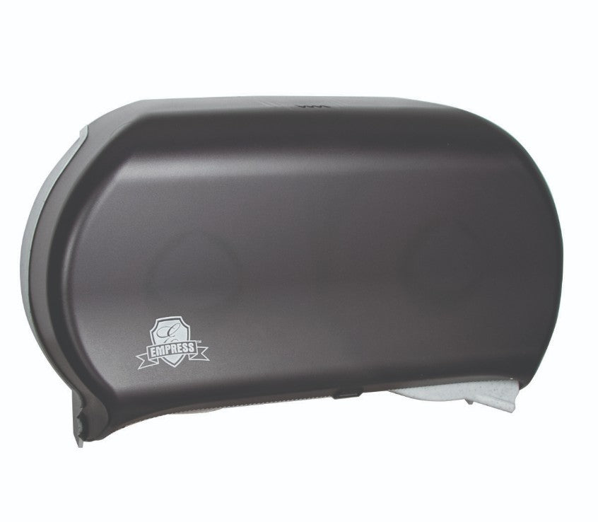 DUAL 9" JUMBO TOILET TISSUE DISPENSER (BLACK) PLASTIC