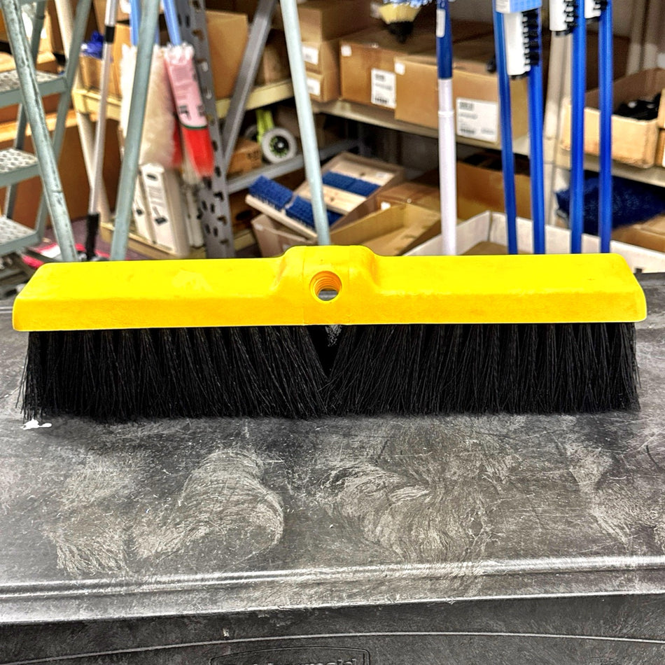 18" MEDIUM PUSH BROOM HEAD W/ PLASTIC BLOCK