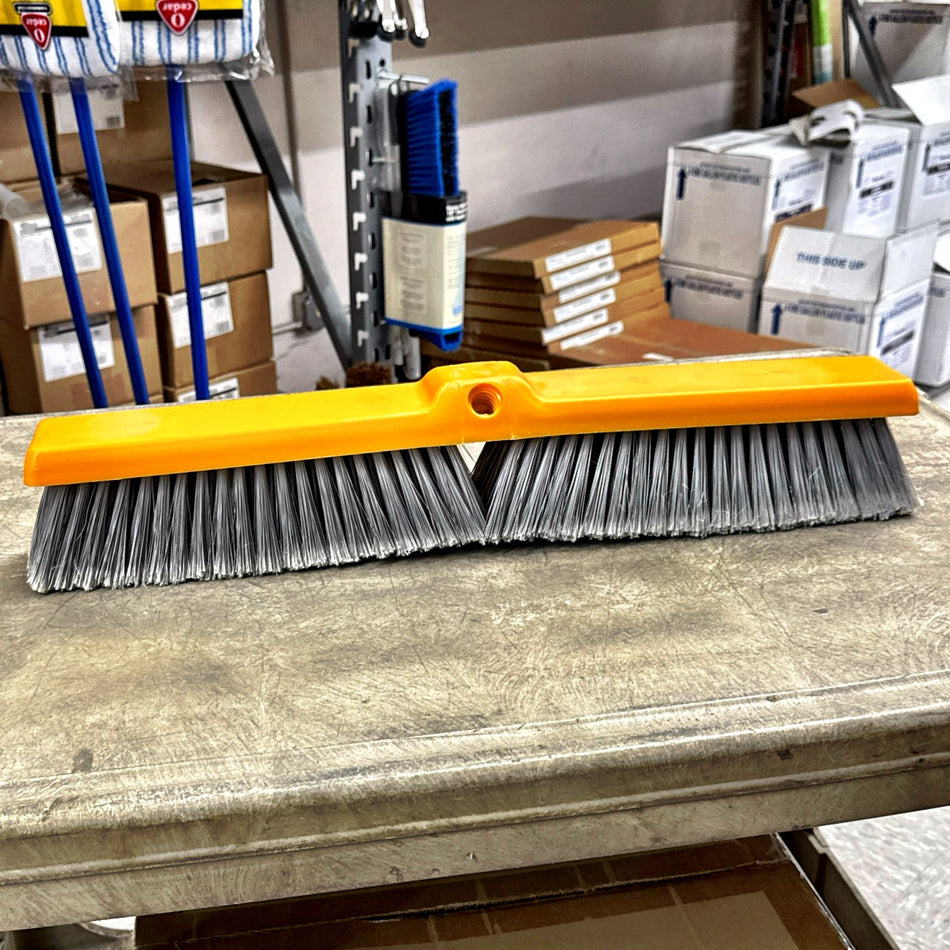 24" FINE PUSH BROOM HEAD W/ PLASTIC BLOCK
