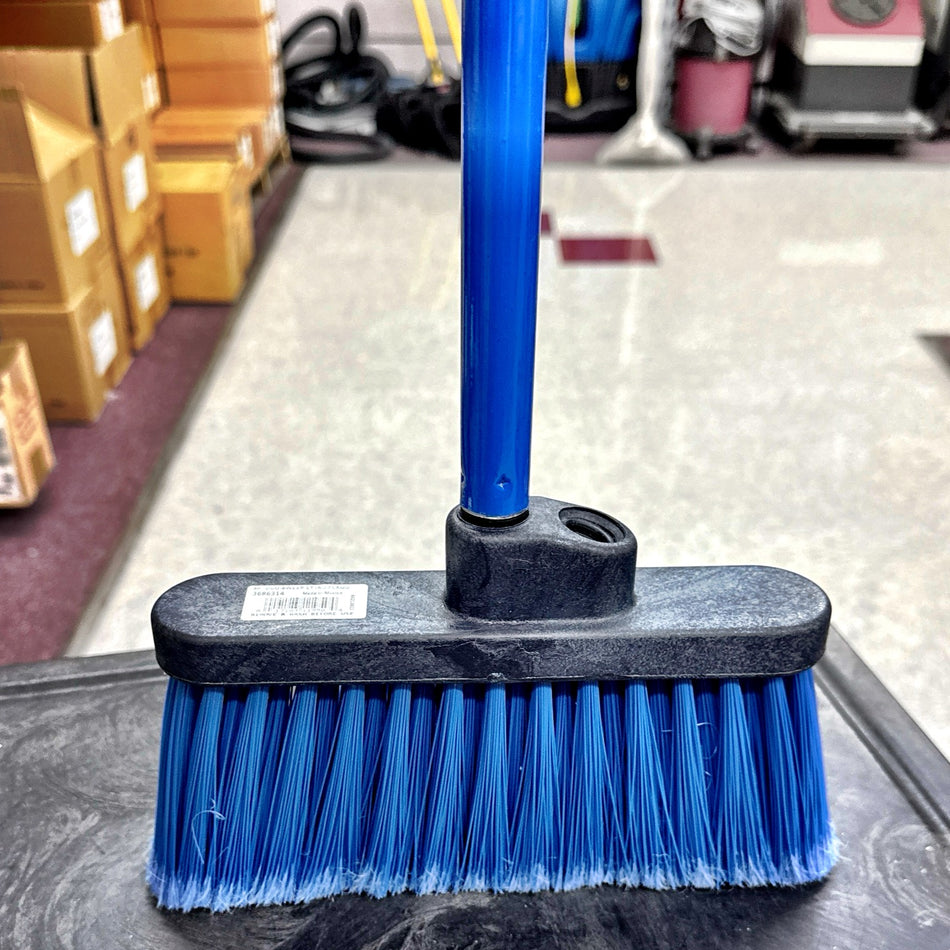 DUO SWEEP BROOM W/ 48” BLUE HANDLE