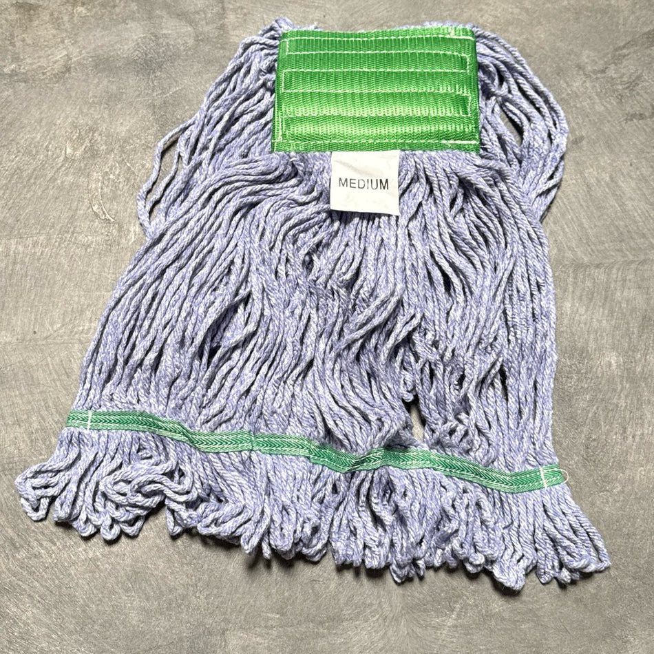 MEDIUM BLUE MOP W/ 5" BAND, LOOPED & BANDED