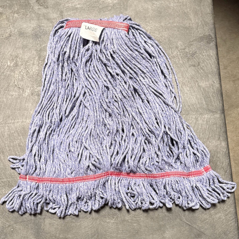 LARGE BLUE BLEND MOP WITH 1" BAND, LOOPED & BANDED