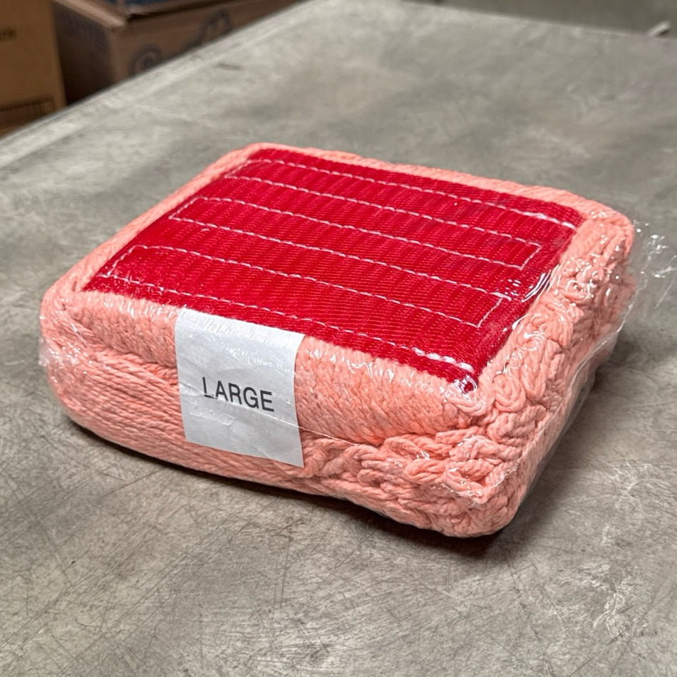 LARGE ORANGE BLEND MOP W/ 5" BAND, LOOPED & BANDED
