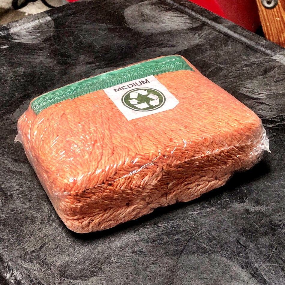 MEDIUM ORANGE BLEND MOP W/ 1" BAND, LOOPED & BANDED