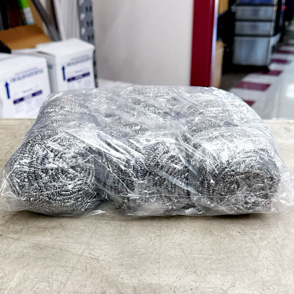 STAINLESS STEEL SPONGES, 12/PKG