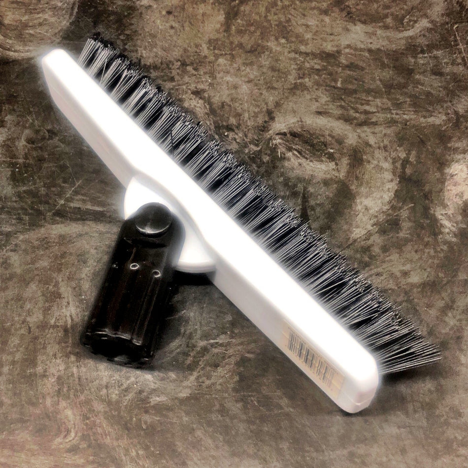 PREMIUM PIVOTING WHITE GROUT BRUSH (BLACK BRISTLES)