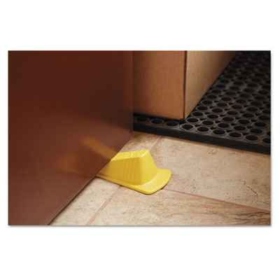 GIANT WEDGE RUBBER DOOR STOP WEDGE STYLE (YELLOW or ORANGE)