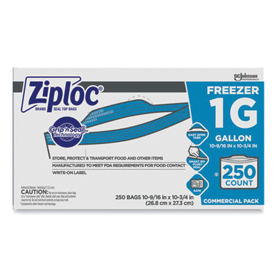 GALLON SIZE ZIPLOC FREEZER BAGS 250/CASE