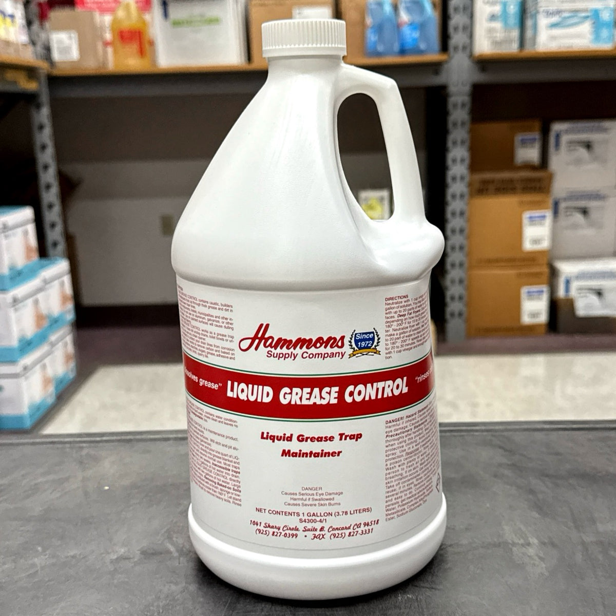 LIQUID GREASE CONTROL (SUPER H.D. HOOD & KITCHEN DEGREASER) (GALLON) ( HSC ) - Hammons Supply Company LLC