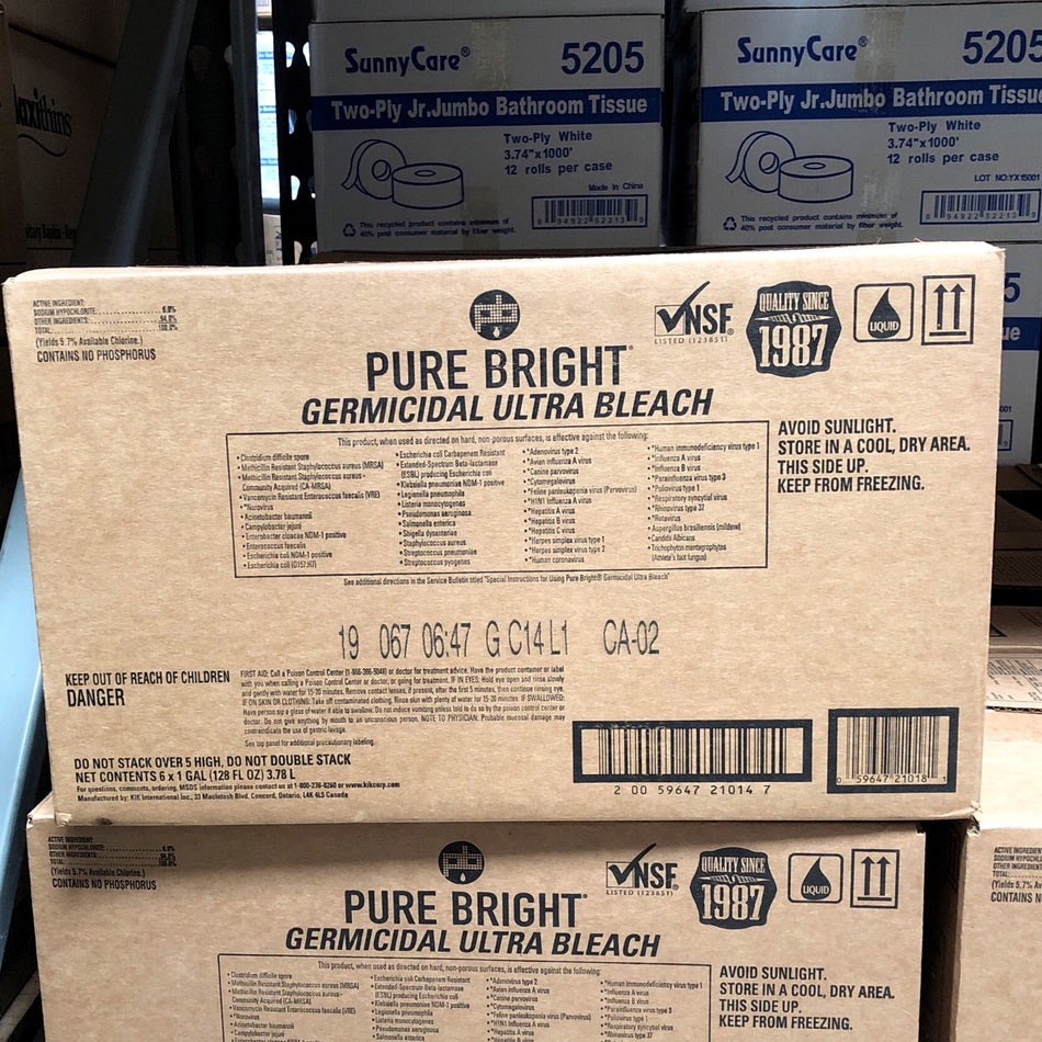 GERMICIDAL BLEACH 6GAL/CS (6% SODIUM HYPOCHLORITE)
