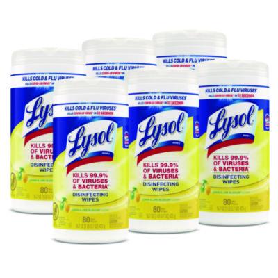 DISINFECTING WIPES LEMON SCENT 6x80/CS