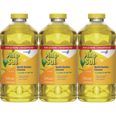 PINE-SOL Lemon Fresh Scent CloroxPro Multi-Surface Cleaner Concentrated,  3x80 oz/cs (60607) (YELLOW)