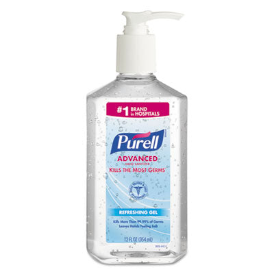 12oz PURELL GEL INSTANT HAND SANITIZER W/ PUMP TOP