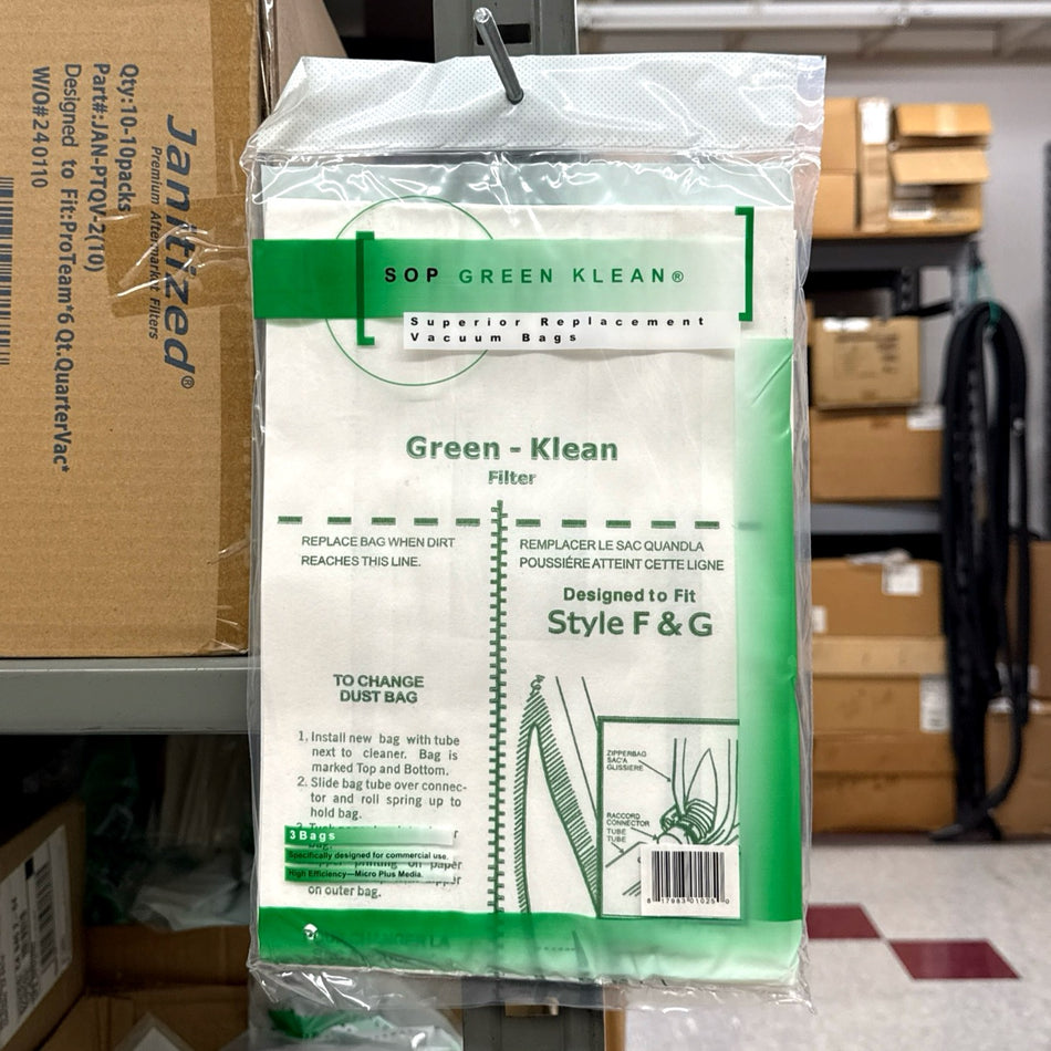 F&G STYLE PAPER MICRO FILTER BAGS 3/PKG