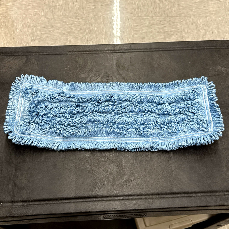 18" BLUE MICROFIBER POCKET MOP ( LOOPED END )