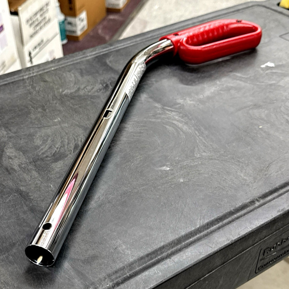 UPPER HANDLE W/ RED HAND GRIP FOR SANITAIRE CHROME TOP VACUUMS
