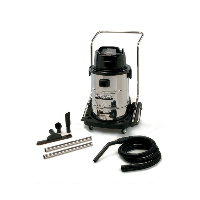 POWR-FLITE PF55 20 GAL STAINLESS STEEL TANK WET & DRY VACUUM W/ TOOLS  (116CFM 100WL)